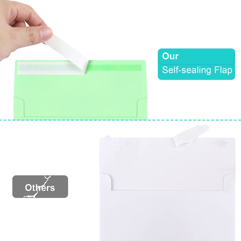 Joyberg 50 Pack Colored Envelope, 5x7 Envelopes, A7 Envelopes for Invitations, Printable Invitation Envelope for Weddings, Invitations, Photos, Postcards, Greeting Cards, Mailing - Image 3