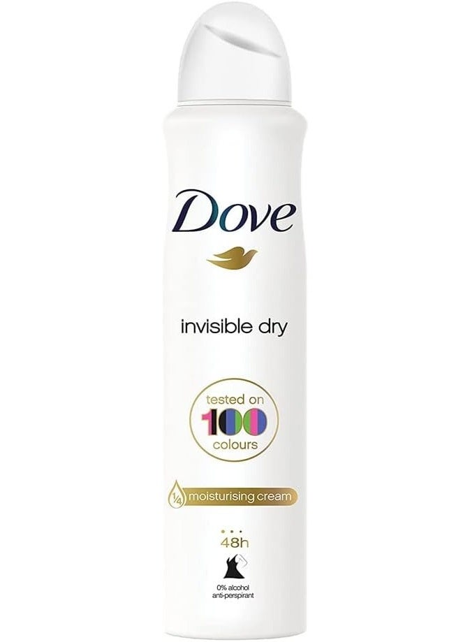 Dove 12x Dove Invisible Dry Deo Deodorant Spray 250ml 48h! No Stain!