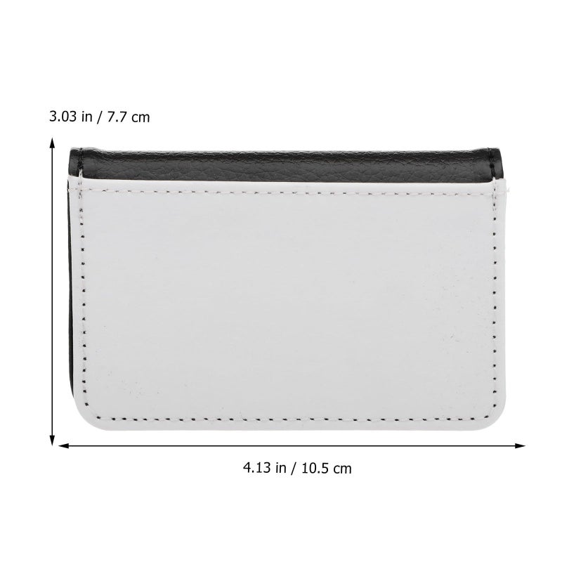 Leather Card Holder Business ID Organizer for Men Women Office Travel - Image 3