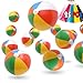 GiftExpress 25pcs Mini Beach Ball 6 Small Inflatable Rainbow Multicolor Beach Balls for Kids Birthday Goodie Bag Party Favor Toddler Summer Water Toys Pool Party Carnival Award Give Away Toys - Image 2