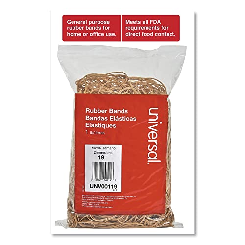 Universal 00119 Rubber Bands, Size 19, 3-1/2 x 1/16, 1lb Pack - Image 3