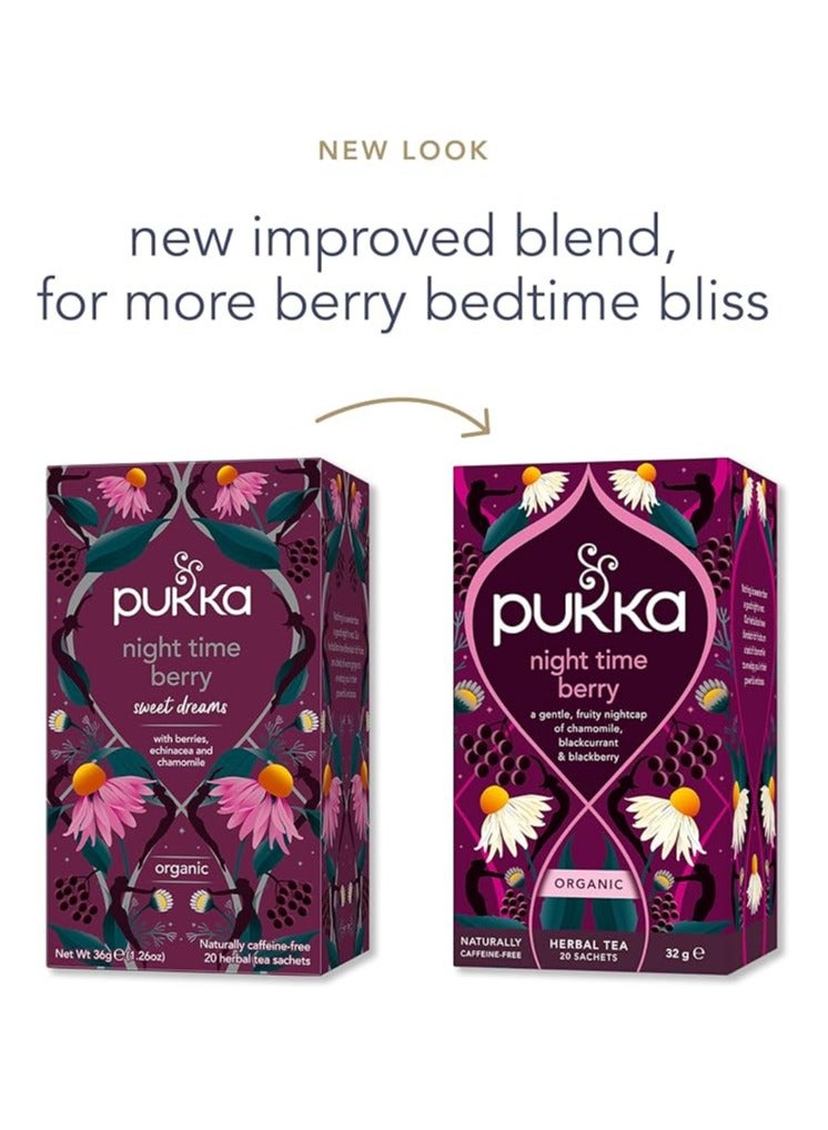 Pukka شاي الأعشاب العضوي من باكا، شاي التوت الليلي، 20 كيس شاي - Image 2