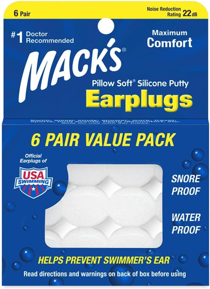 Mack's Pillow Soft Silicone Earplugs Value Pack, 6 Count - Image 1