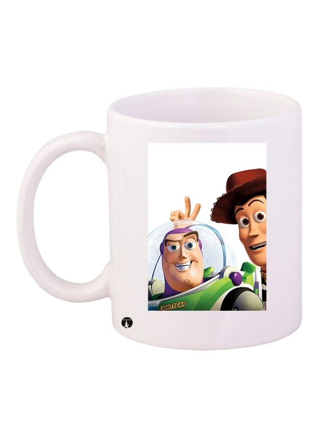 RYN Toy Story Printed Coffee Mug White/Beige/Green 11ounce