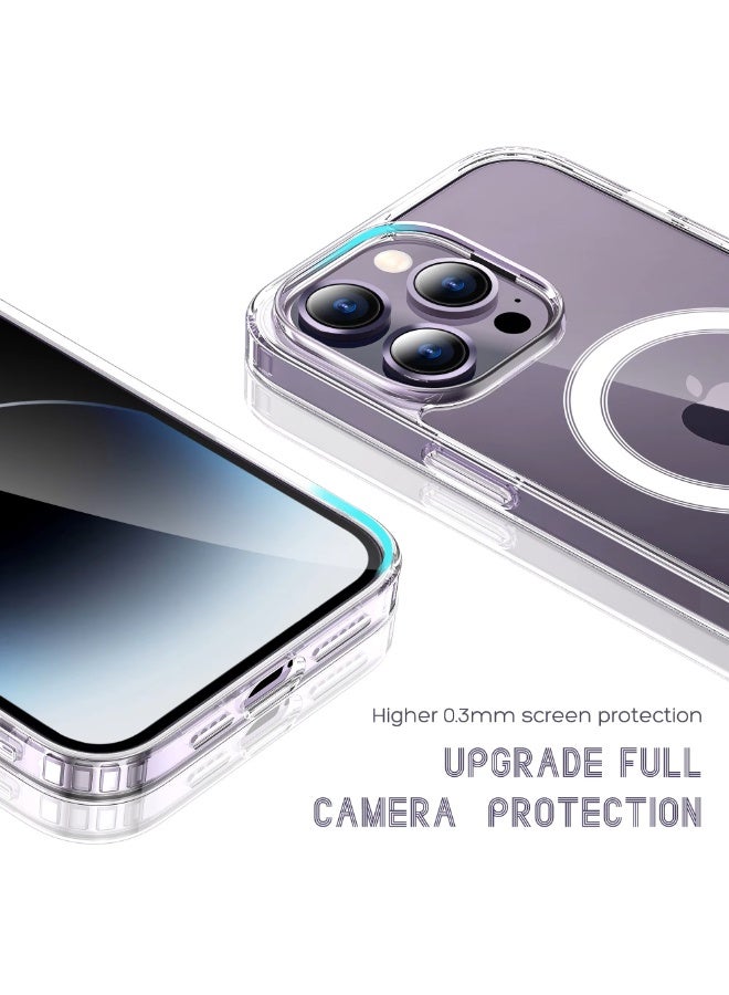 RADSUN Clear Magnetic Shockproof Case Cover for iPhone 16 Pro – Transparent Slim Protective Case with Strong Magnetic Adsorption & Drop Protection - Image 3