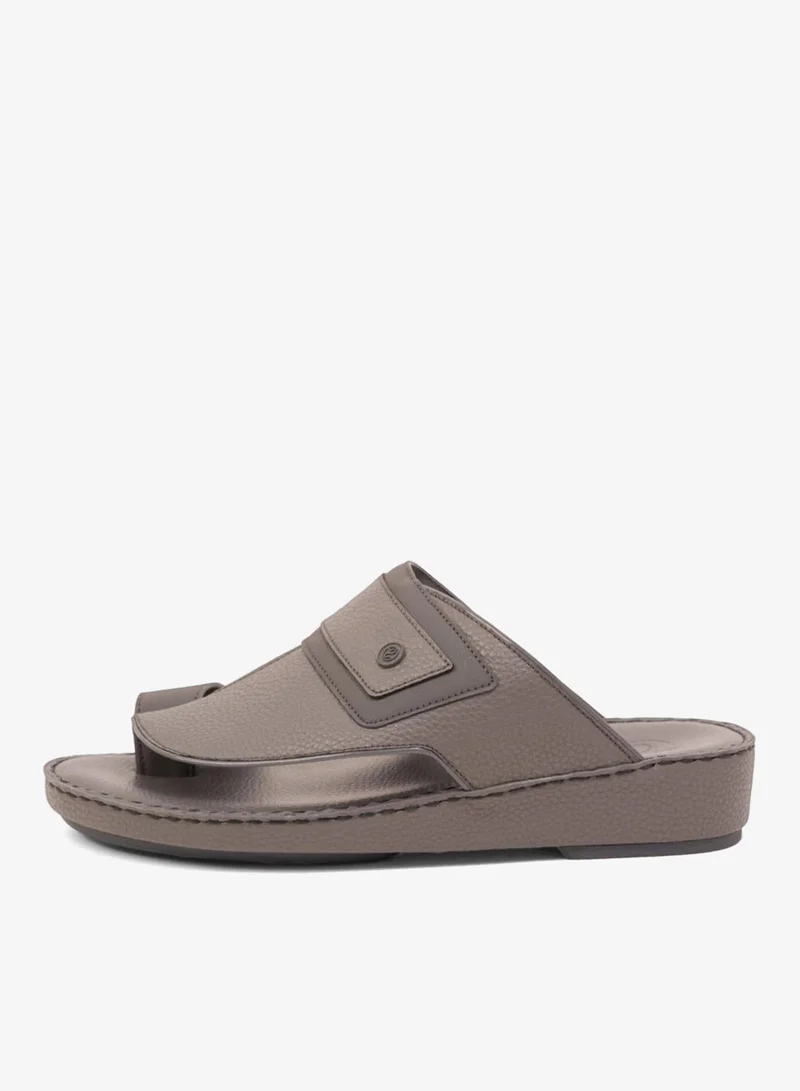Comfort Plus  COMFORT PLUS LEATHER SANDALS WITH COMFORTABLE FOOTBED GREY for Men | Best Price UAE