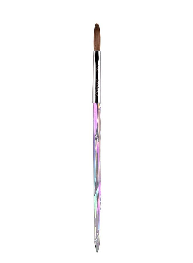 Rolabling Nail Art Brush Acrylic Brush Nail Pen with Symphony Diamond Handle Manicure Design Nail Art Tool (10#) - Image 1