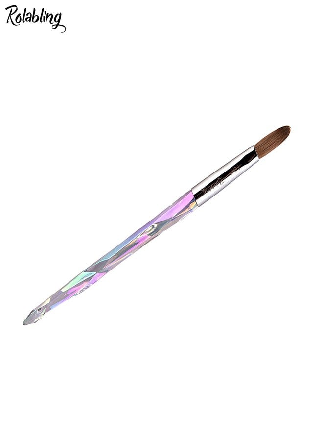 Rolabling Nail Art Brush Acrylic Brush Nail Pen with Symphony Diamond Handle Manicure Design Nail Art Tool (10#) - Image 4