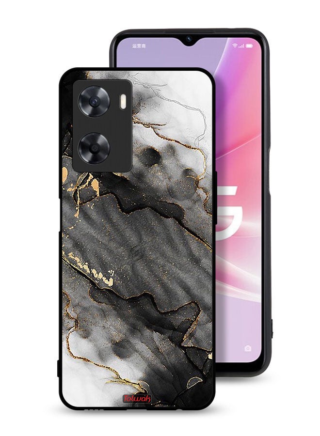 Tolwak Oppo A77s Protective Case Cover Glitter Marble - Image 1