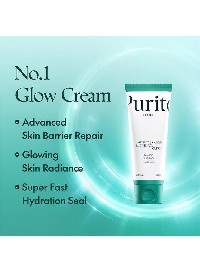 PURITO Mighty Bamboo Panthenol Cream, Glow Cream, Skin Barrier Repair, for All Skin Types, Daily Face Moisturizer, Glass skin, Vegan & Cruelty-Free,-100ml - Image 2