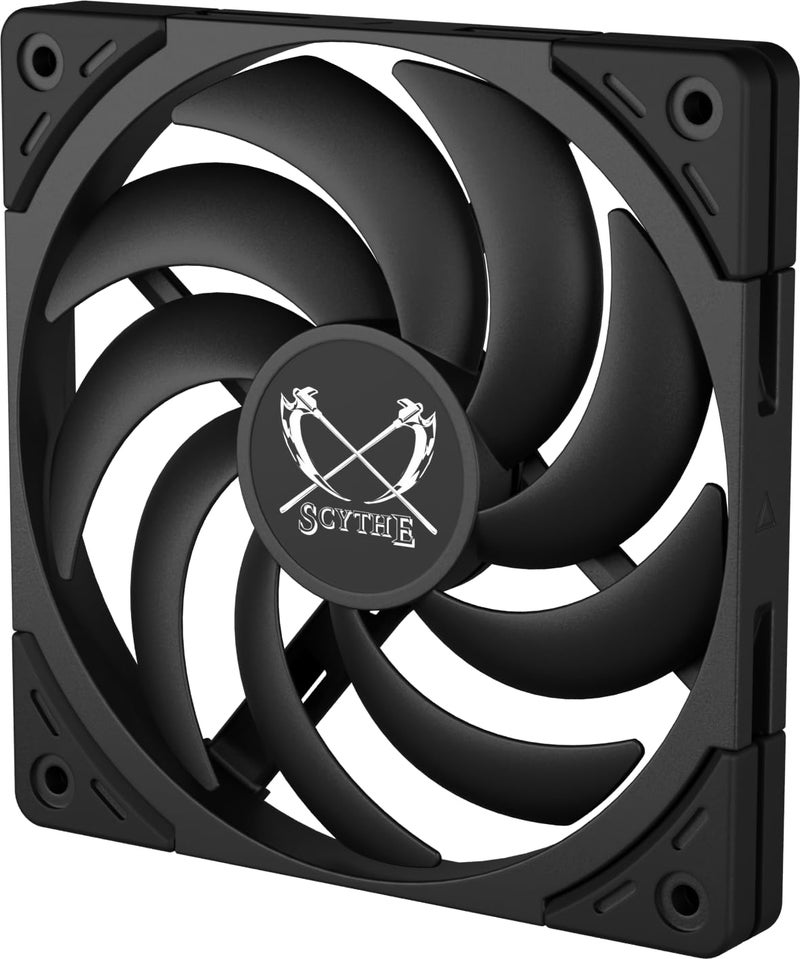 Scythe Wonder Tornado 120 Slim PWN Silent Slim PC Fan,120mm x 15mm, Fluid Dynamic Bearing, 4-Pin Connector (Wonder Tornado Slim, 2000RPM) - Image 4