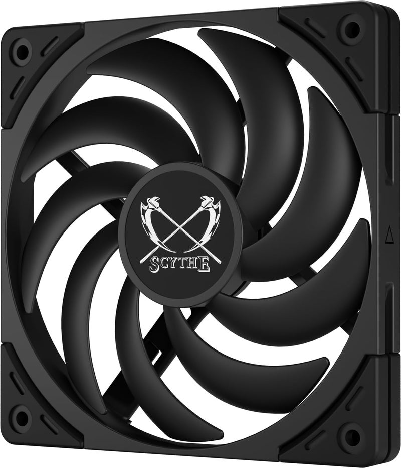 Scythe Wonder Tornado 120 Slim PWN Silent Slim PC Fan,120mm x 15mm, Fluid Dynamic Bearing, 4-Pin Connector (Wonder Tornado Slim, 2000RPM) - Image 2
