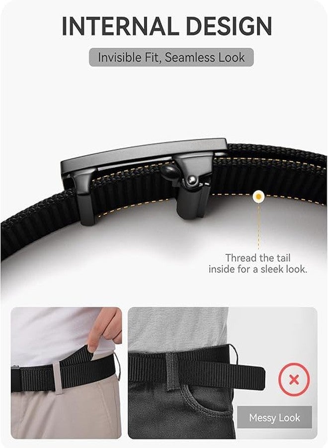 CHAOREN Ratchet Belts for Men - 31mm Nylon Web Belt for Golf Tactical Work Casual, Adjustable Webbing with Ratcheting Buckle - Image 5