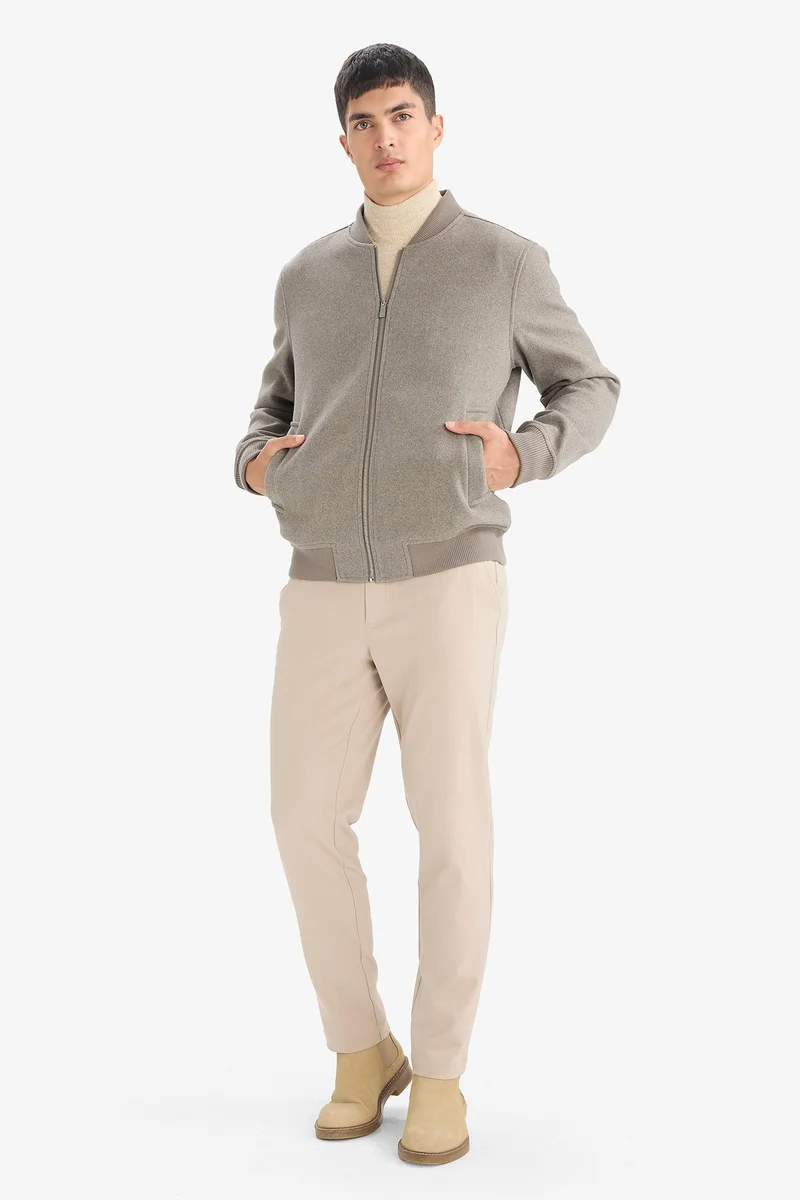 Defacto Regular Fit College Collar Bomber Cachet Jacket