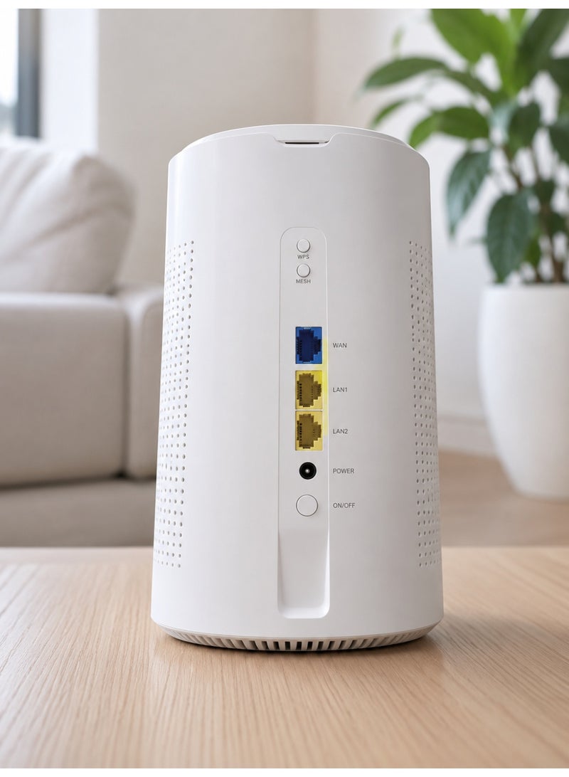 digi-tech 5G Router Wi-Fi 6 AX 1800 | Up to 9.6Gbps Download Speed |  Connect Up to 32 Devices | Dual Band 2.4GHz & 5GHz | Supports All Network Operators | Digitech S1 - White - Image 2