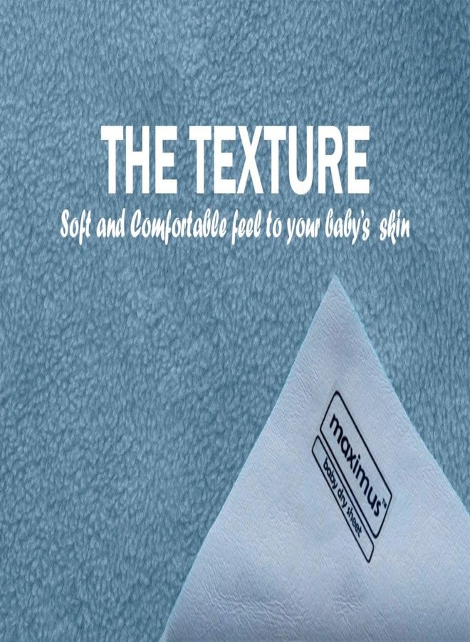 THE MAXIMUS Maximus Waterproof Quick Dry Sheet for Baby Pack of 2 | Bed Pad Extra Absorbent Washable Matress Protector | Baby Bed Protector Sheet for Toddler Children (100x70 cm) (Grey and SkyBlue, Medium) - Image 5