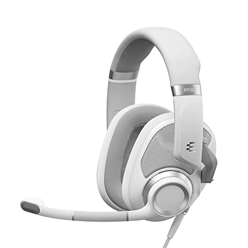 EPOS H6Pro - Open Acoustic Gaming Headset with Mic - Lightweight & Comfortable Design - Xbox, PS4, PS5 & PC Headset (White) - Image 1