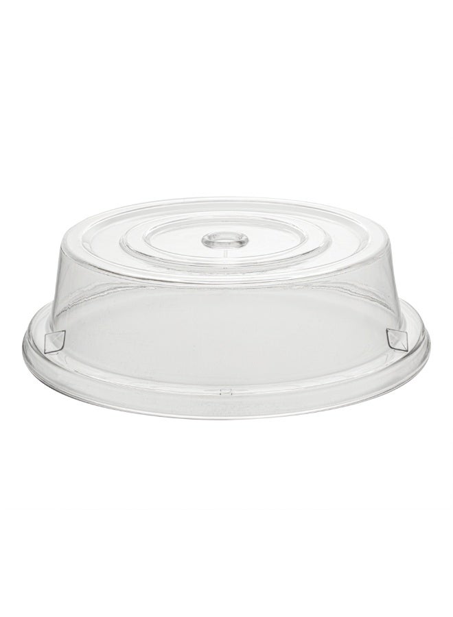 Restaurantware Cater Tek 10.2 Inch Polycarbonate Plate Covers, 10 Shatterproof Dish Covers - Dishwashable, For 10-Inch Plates, Clear Plastic Splatter Covers, Finger Hole Design, Endures Up To 210F - Image 1