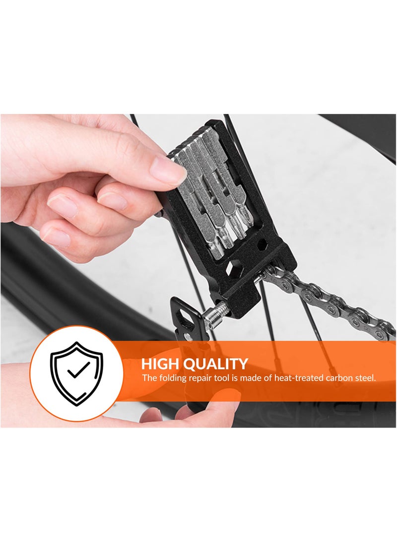 SYOSI Bicycle Multi-Tool 20-In-1 Multitools Foldable Repair Tool Set Made of Stainless Steel Multi Function Bike Repair Tool Replacement - Image 4