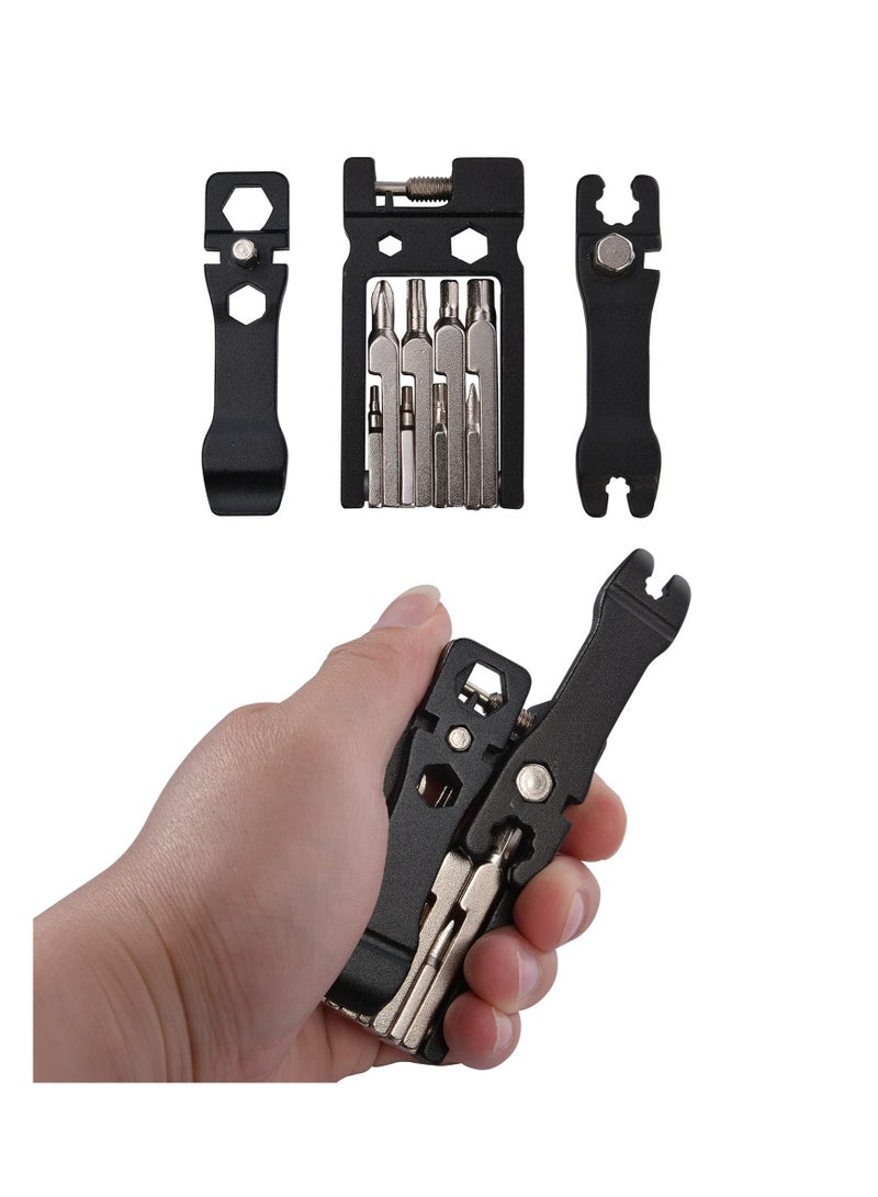 SYOSI Bicycle Multi-Tool 20-In-1 Multitools Foldable Repair Tool Set Made of Stainless Steel Multi Function Bike Repair Tool Replacement - Image 5