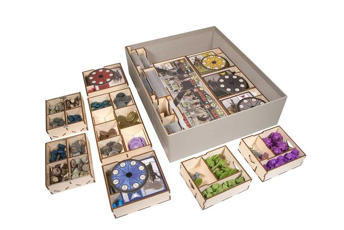 The Broken Token Game Organizer Compatible with Scythe Wooden Game Organizing Box with Multiple Trays - Image 4
