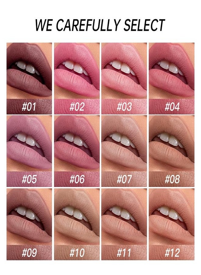 يوشاس مجموعة أحمر شفاه مطفي من يوشاس مكونة من 3 قطع - مكياج شفاه يدوم طويلاً، أحمر شفاه بني ونيود للنساء، لمسة نهائية كريمية مرطبة، لون شفاه بتغطية كاملة (المجموعة 1 (01-03)، عبوة من قطعة واحدة) - Image 4