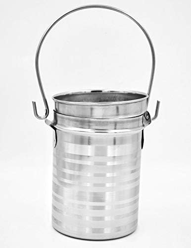 Shopsidex Shopsidex Stainless Steel Milk Oil Ghee Storage Container with Lid and handle For Kitchen 500 ml - Image 4