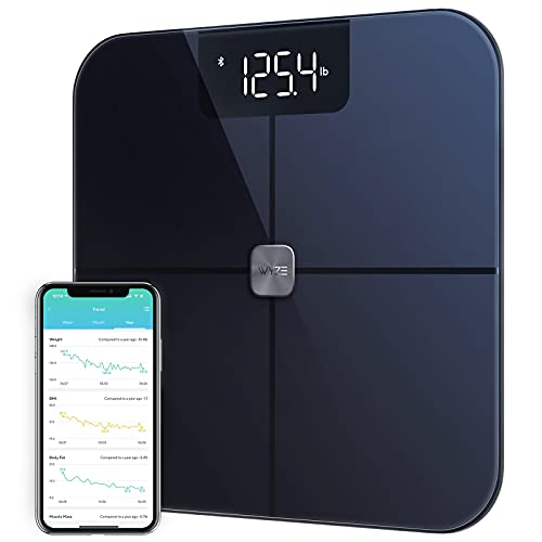 Wyze Scale for Body Weight Digital Bathroom Smart Scale for Body Fat BMI and Heart Rate 12 Body Composition Analyzer with App Bluetooth 400 lb Black - Image 2