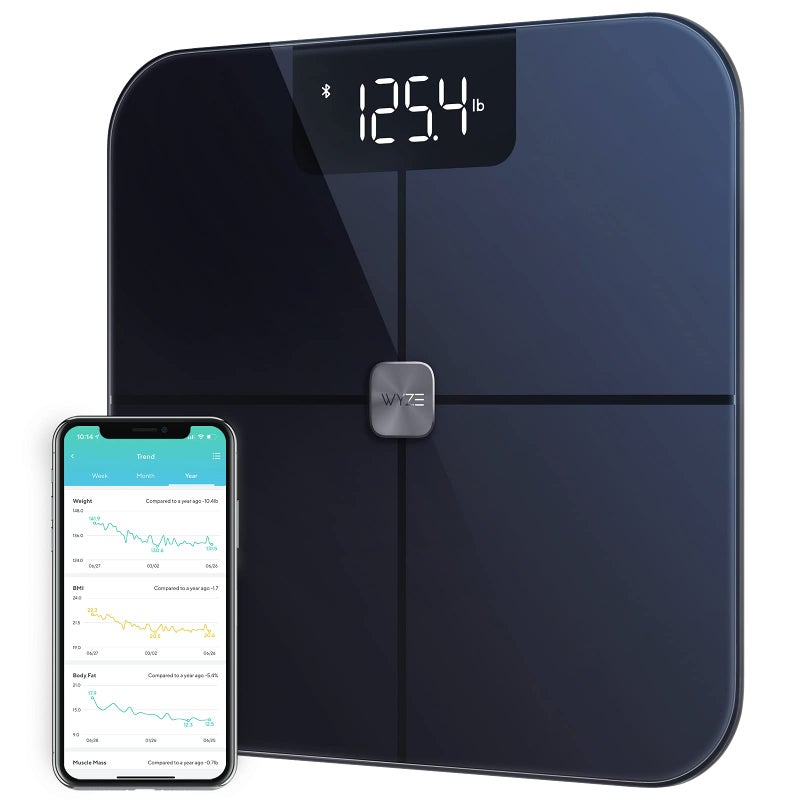 Wyze Scale for Body Weight Digital Bathroom Smart Scale for Body Fat BMI and Heart Rate 12 Body Composition Analyzer with App Bluetooth 400 lb Black - Image 3