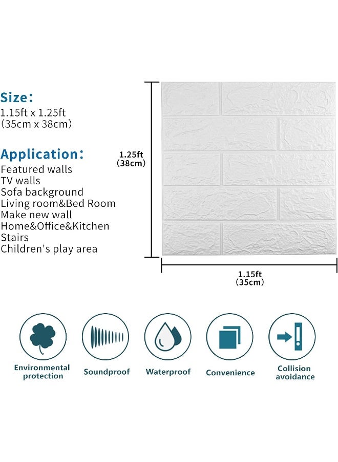 Sodeno 40 PCS White 3D Wall Panels  - Image 2