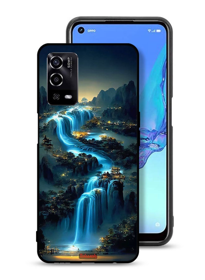 Tolwak غطاء حماية لأوبو A55 4G فن الشلال - Image 1