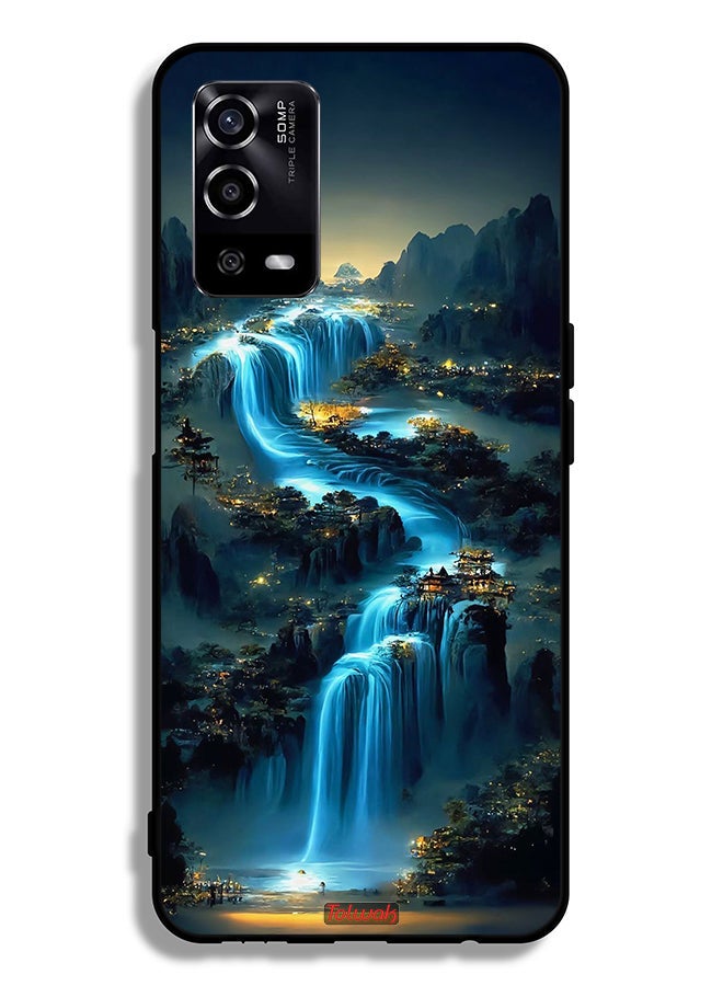 Tolwak غطاء حماية لأوبو A55 4G فن الشلال - Image 2