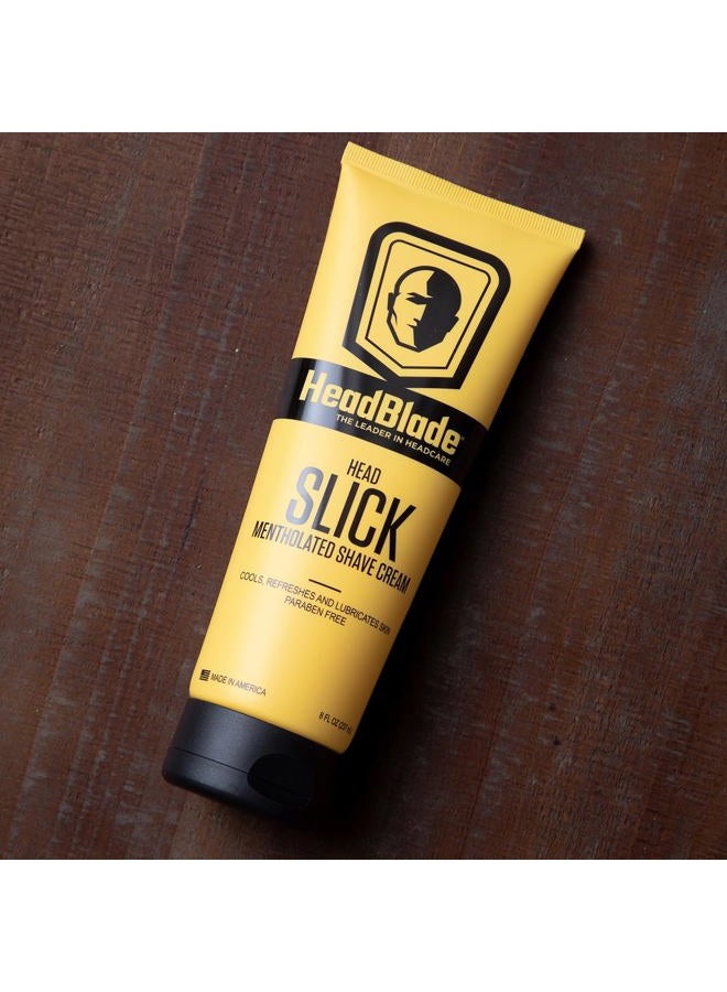 HeadBlade كريم حلاقة هيدسليك 8 أونصات لحلاقة رأس سلس للرجال الصلع، يساعد في التهيج، الاحمرار، وحروق الحلاقة - Image 5
