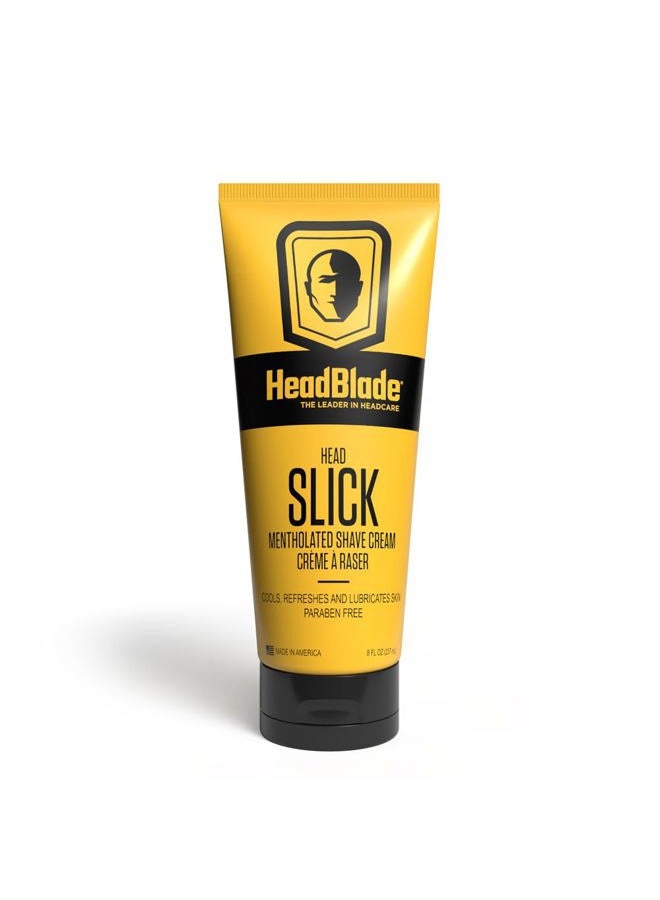 HeadBlade كريم حلاقة هيدسليك 8 أونصات لحلاقة رأس سلس للرجال الصلع، يساعد في التهيج، الاحمرار، وحروق الحلاقة - Image 1