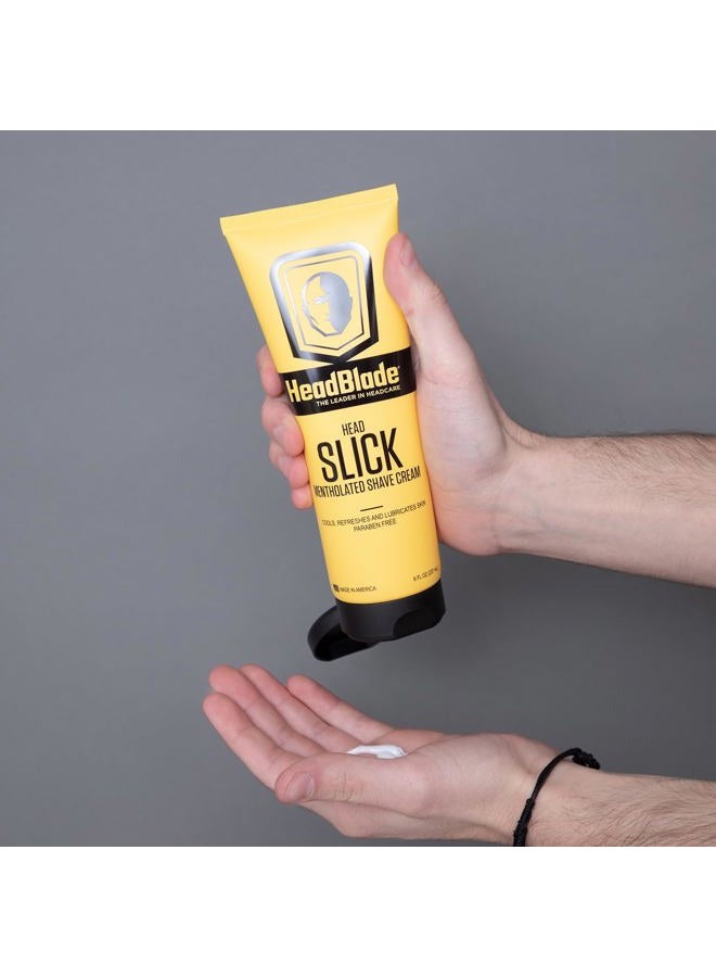 HeadBlade كريم حلاقة هيدسليك 8 أونصات لحلاقة رأس سلس للرجال الصلع، يساعد في التهيج، الاحمرار، وحروق الحلاقة - Image 4