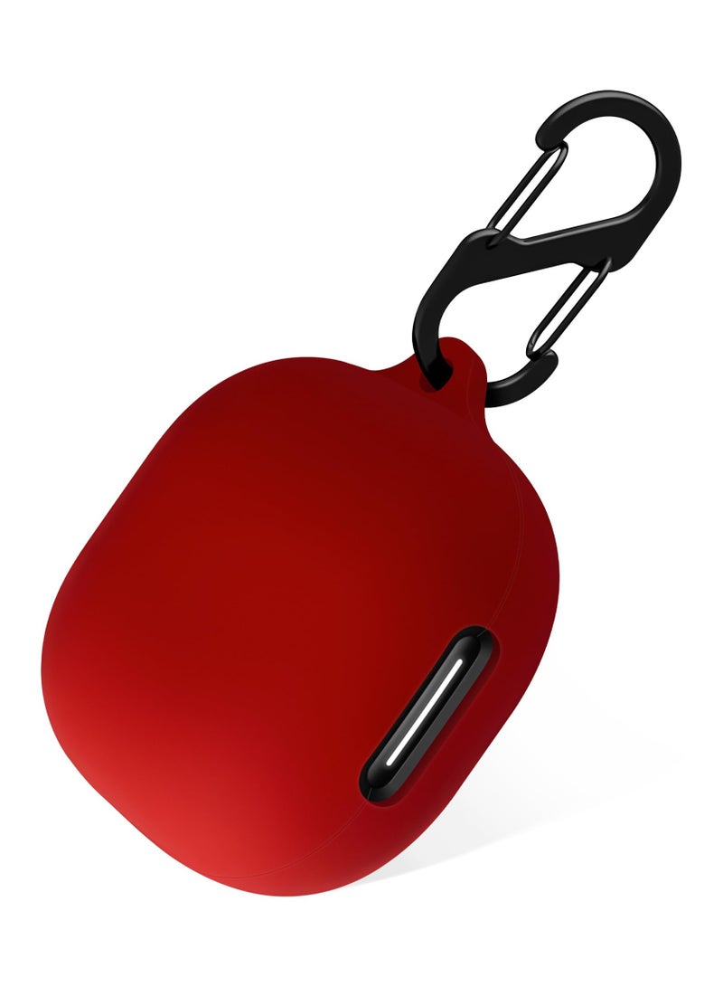 Beauenty Silicone Carrying Case Compatible With Anker Soundcore P40i Portable Scratch Shock Resistant Cover With Carabiner (Red) - Image 1