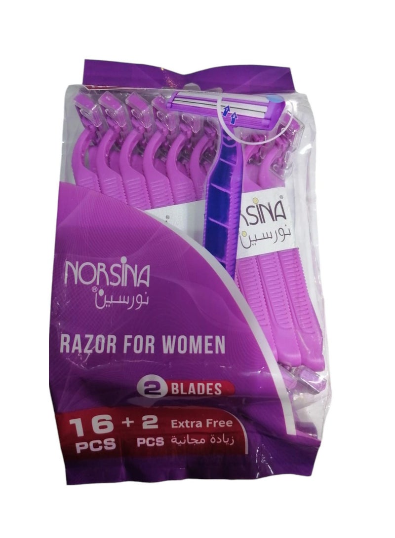 Norsina Razor For Women set of 16 +2 Extra free pieces - Image 2
