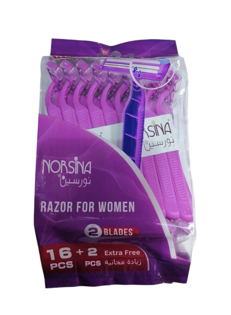 Norsina Razor For Women set of 16 +2 Extra free pieces - Image 1