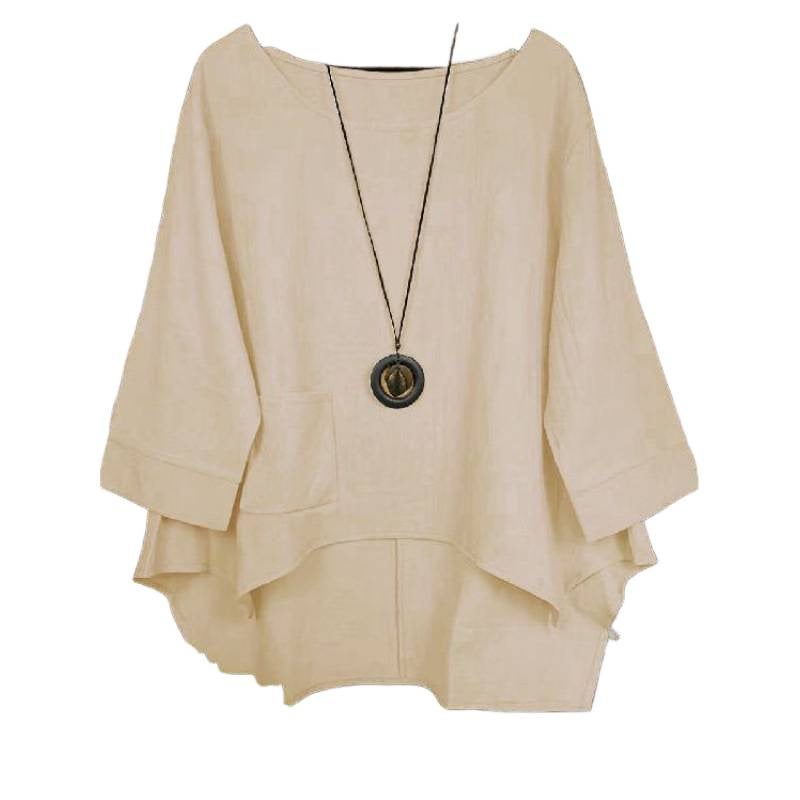 Women's Cotton-Linen Blend Pocket Tunic Shirt - Image 5