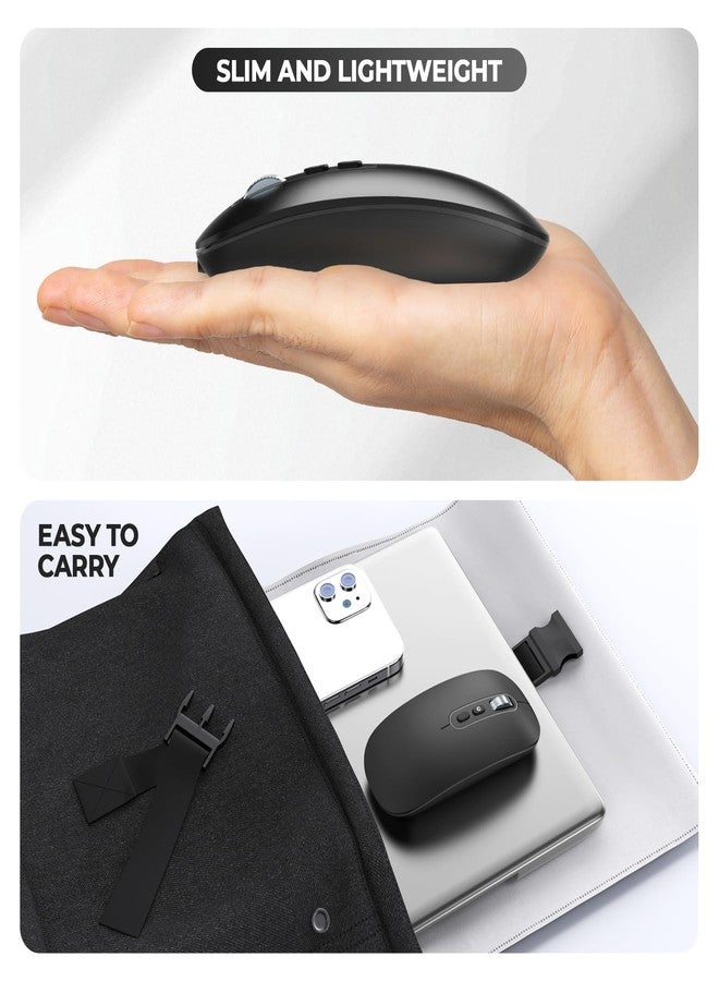 RaceGT USB C Wireless Mouse, Rrechargeable Dual-Mode Mouse(Type-c and Bluetooth), Slim Mice for MacBook Air/Pro, Silent Travel Mice for iPad Mac Laptop PC Computer - Image 4