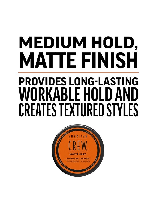 AMERICAN CREW Men'S Hair Matte Clay Like Hair Gel With Mediumhigh Hold 3 Oz (Pack Of 1)  - Image 4