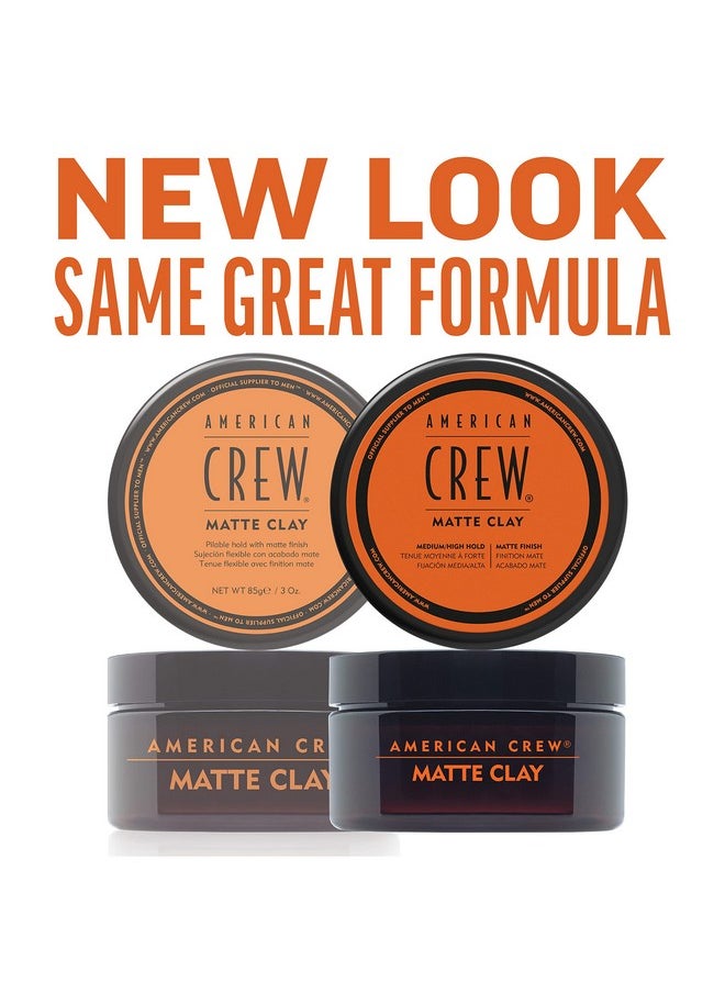 AMERICAN CREW Men'S Hair Matte Clay Like Hair Gel With Mediumhigh Hold 3 Oz (Pack Of 1)  - Image 3