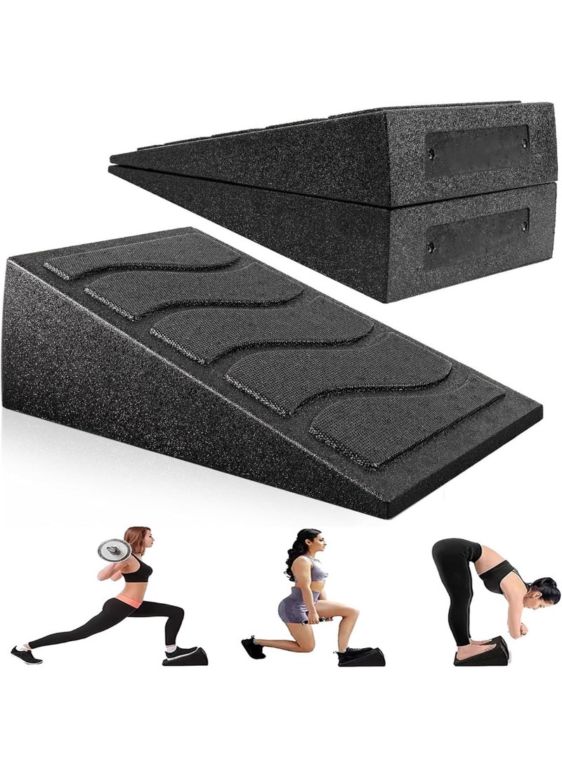 YelaJoy 3pcs Squat Wedge Block, Adjustable Foam Squat Ramp Wedge for Standing Relaxation Stretching and Calf Stretcher, Non-Slip Squat Ramp Slant Board for Heel Elevated Squat and Weight Lifting - Image 1