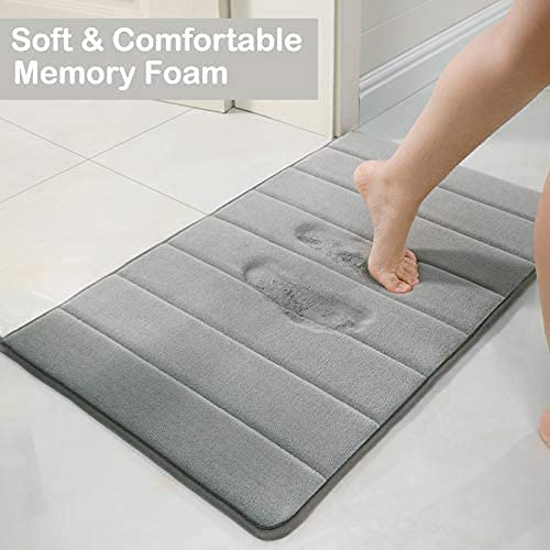 HOMESHOPPER Memory Foam Bathroom Mat Anti Slip Absorbent Super Cozy Velvet Bathroom Rug Carpet Soft Like a Rabbit Fur Foam 50 80 CM - Image 3