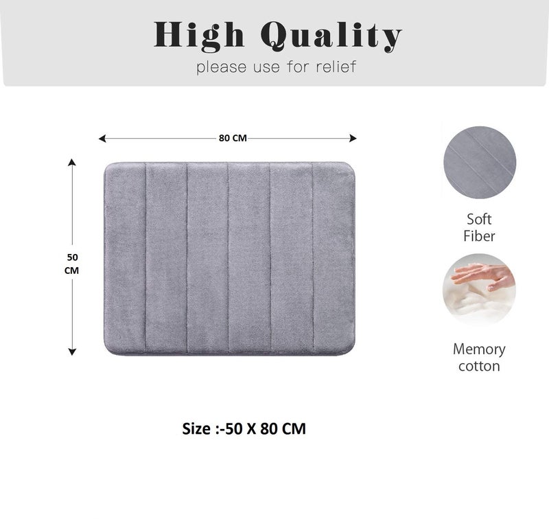 HOMESHOPPER Memory Foam Bathroom Mat Anti Slip Absorbent Super Cozy Velvet Bathroom Rug Carpet Soft Like a Rabbit Fur Foam 50 80 CM - Image 2