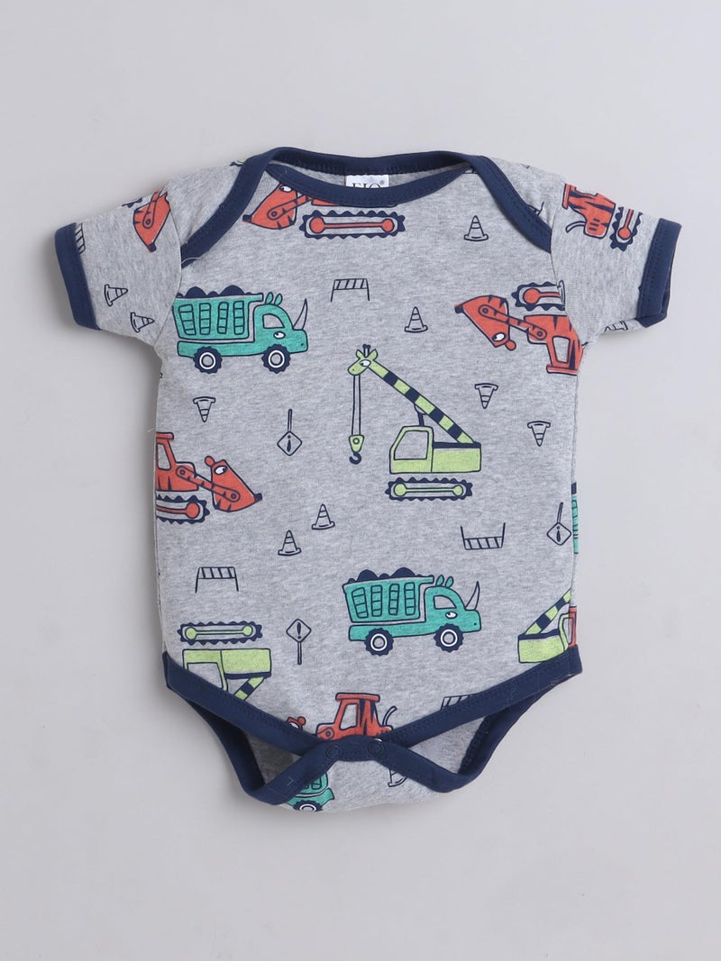 EIO Newborn Baby Cotton Romper Sleepsuit | Half Sleeve Jumpsuit Bodysuit for Boys & Girls | Soft Breathable Baby Clothes Combo Pack - Image 5