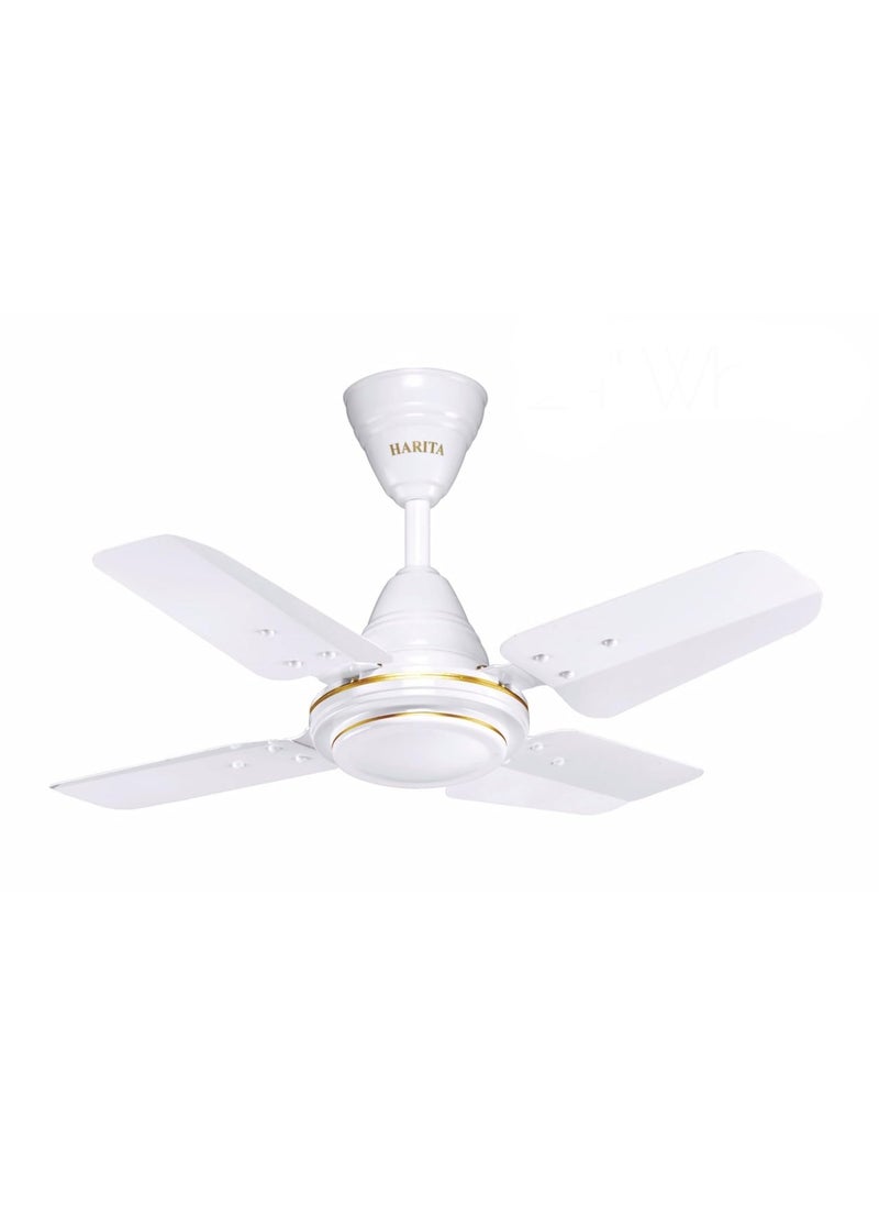 HARITA HARITA Energy Saving Ceiling Fans for Home Rust Free Coating for Long Life Powerful Airflow Ceiling Fan 24inch High Speed Aerodynamic Design Fan White 