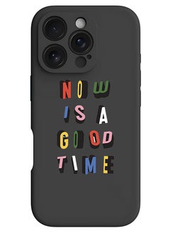 Protective Slim Fit Case Liquid Silicone Cover with Full Body Protection Anti-Scratch Shockproof Case For iPhone 16 Pro Black - Good time