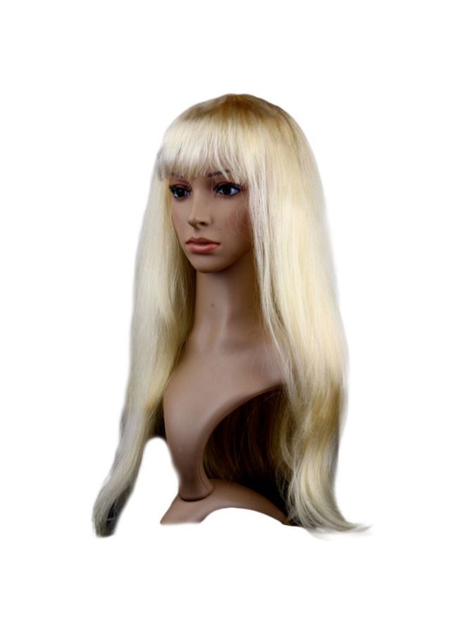 NIBEMINENT Hallowmas Afro Masquerade Long Straight Hair Wig Blonde 1x1x1cm - Image 2