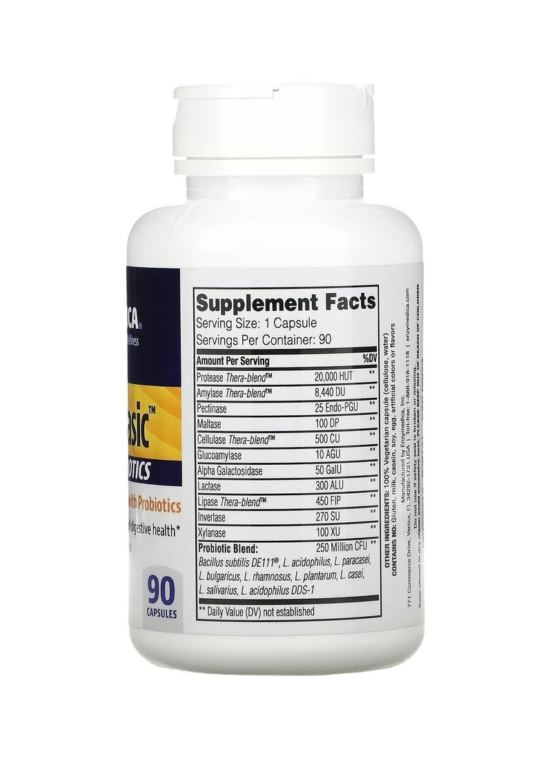 ENZYMEDICA - Digest Basic Plus Probiotics - 90 Capsules - Image 1